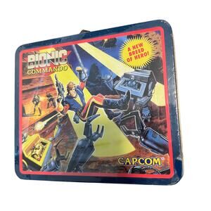 Bionic Commando Retro Lunch Box Metal Capcom Collectible Vintage
